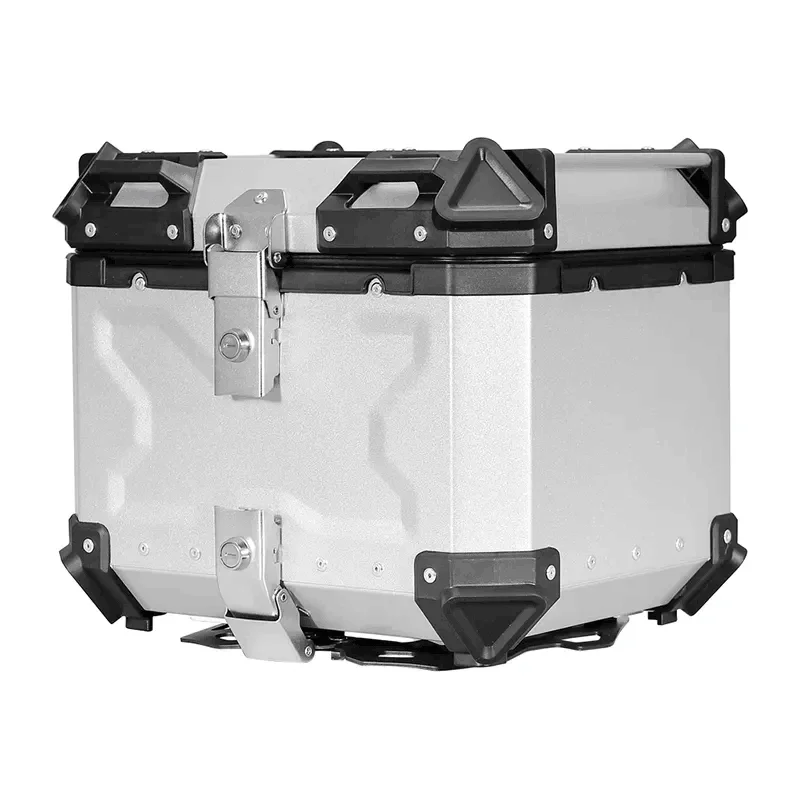 X-Series 35L/45L/55L/65L دراجة نارية جذع صندوق الأمتعة الألومنيوم مقاوم للماء حافظة علوية تخزين صندوق علوي دراجة نارية مربع خلفي