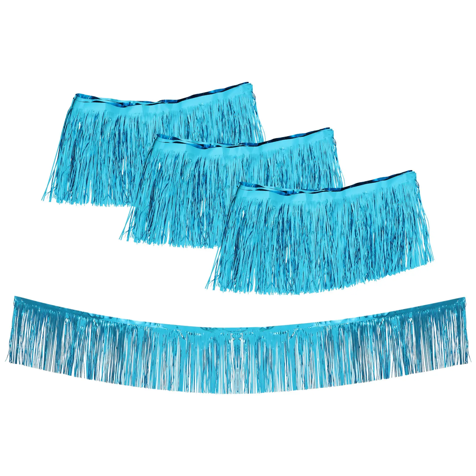 

Stage Skirt Rain Silk Curtain Flag Decoration Party Table Accessories Adjustable Height Pull String Design Multi Functional