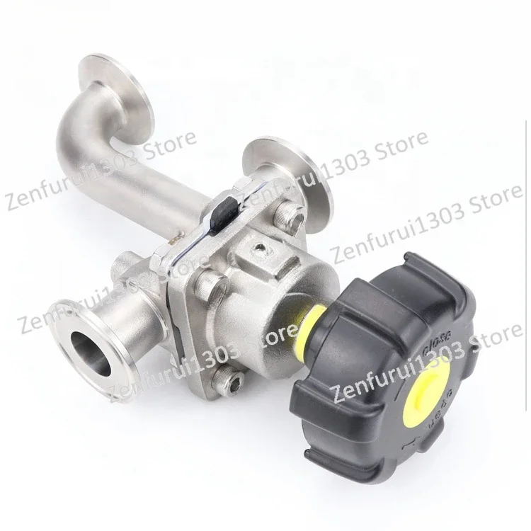 Stainless steel sanitary L- type manual aseptic diaphragm valve