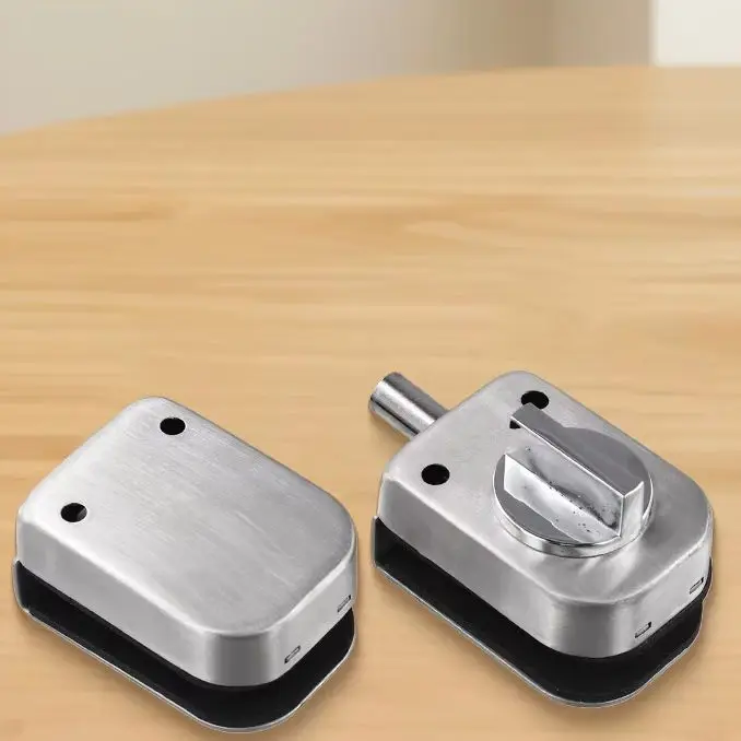 

Hardware Glass Door Lock Office Single Bolts Sliding Control Easy Installation Exquisite For 8-12mm Glass Thick