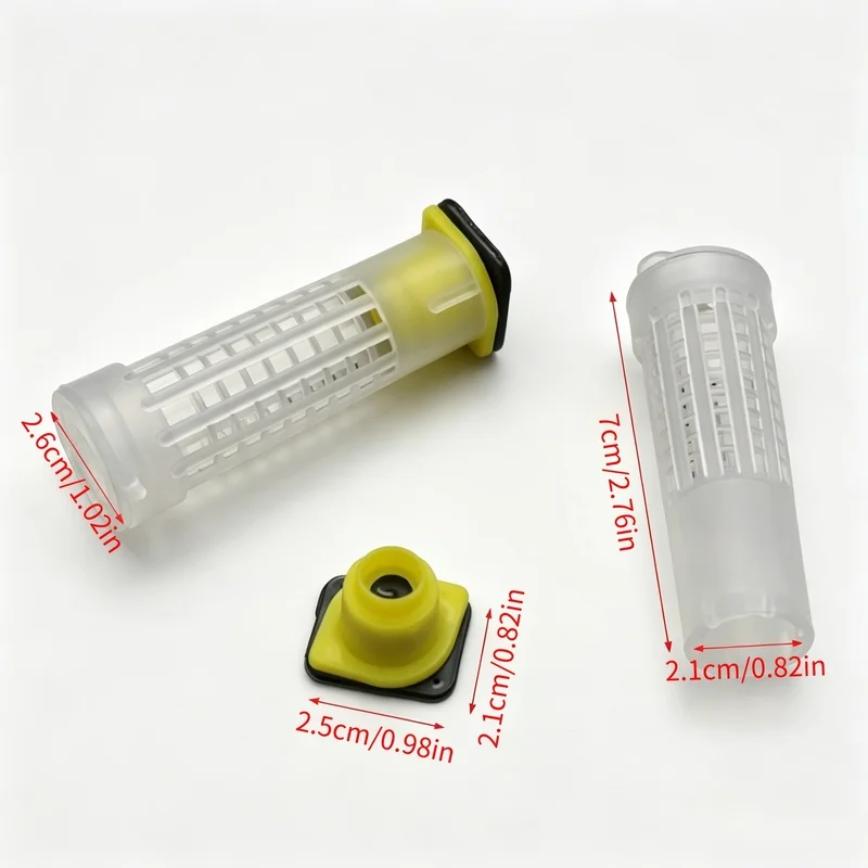 59Pcs Queen Cell Anti‑Bite Protector Cover With Queen Cups Multifunctional Plastic Queen Cage Beekeeping Supplies
