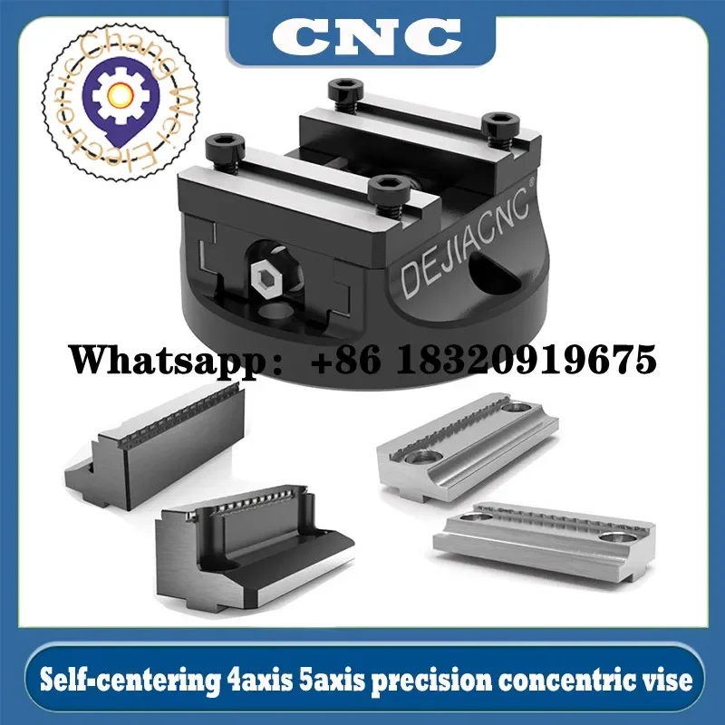 CNC Self-Centering 4-Axis 5-Axis Precision Concentric Vise Fixture Replaceable Soft Jaw Five-Axis Special Vise Cyclmotion