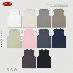 ZODF Trendy 2024 Men Quick Dry 230gsm Tank Tops Unisex Women Summer Breathable Cool Feeling Loose Sleeveless Tees Vest HY0772