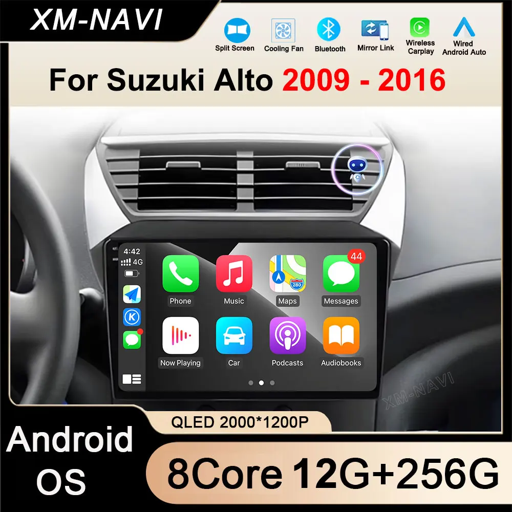 

Автомобильный радиоприемник Android 14 для Suzuki Alto 2009-2016, мультимедийный плеер, GPS-навигация, беспроводной Carplay, Android, автоинструменты DSP WIFI