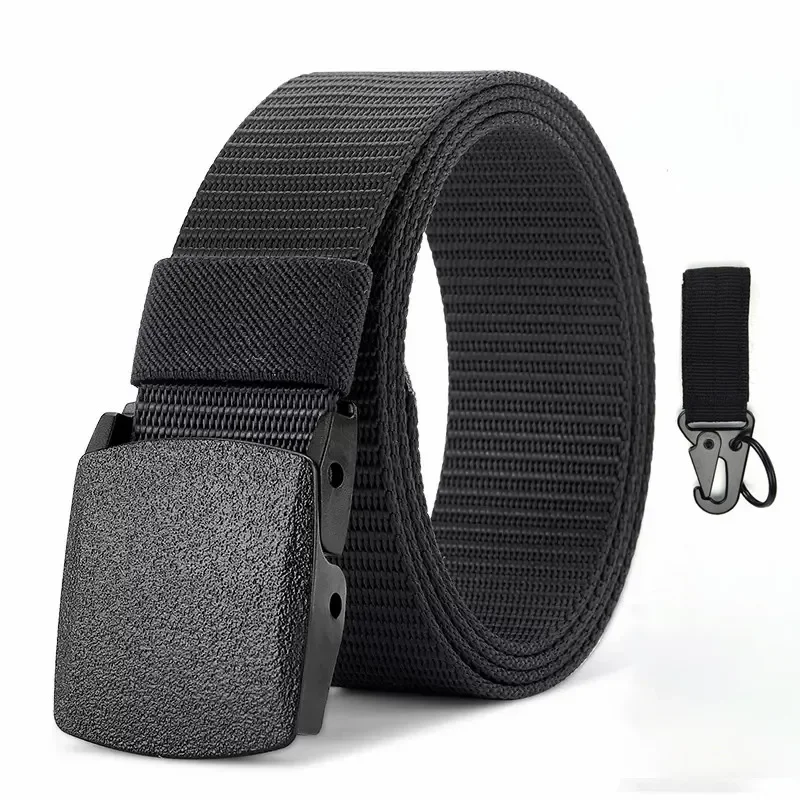 Military Automatic Buckle Nylon Belt, Outdoor Hunting, Multifunctional Tactical Canvas Belt, High Quality Male Belt, Large