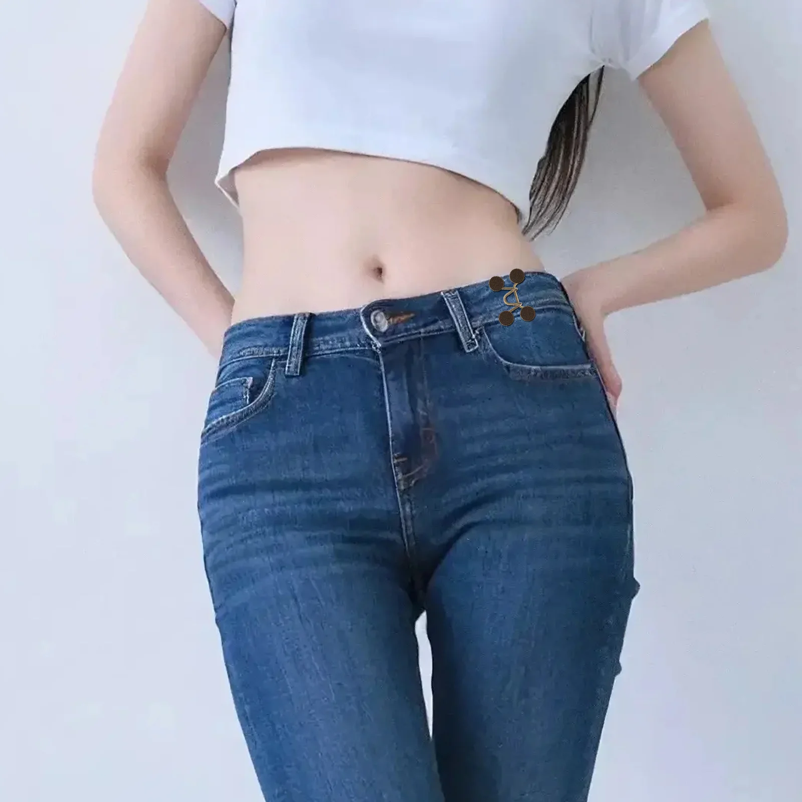 3 مجموعة قابل للتعديل الخصر مشبك السراويل زر المشدود لا خياطة موسع الجينز Cincher دائم أبازيم معدنية بانت الخصر المشدود #3