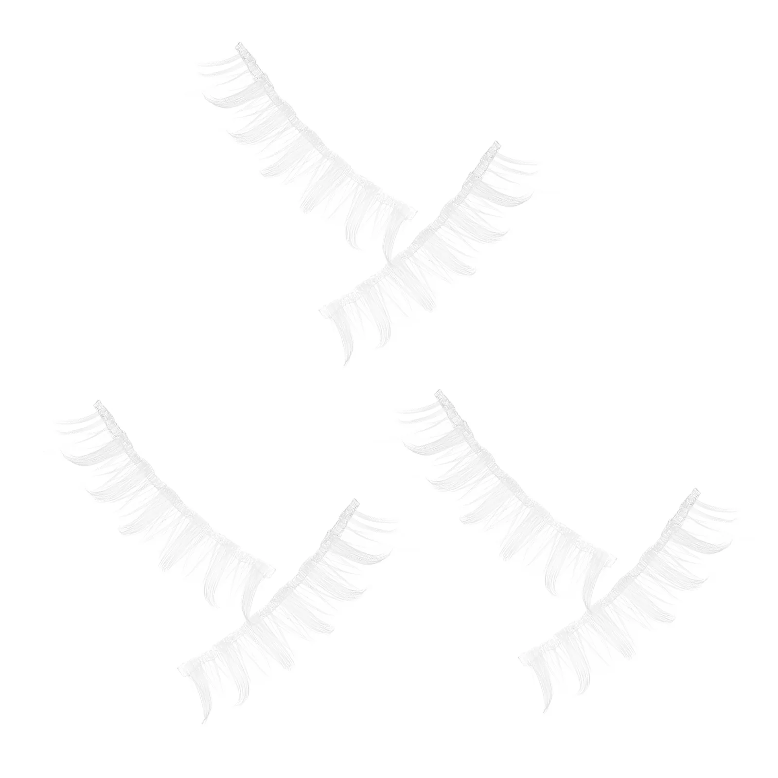 3 paires de faux cils blancs en Fiber douce, légers, pour Cosplay, mascarade d'halloween, accessoires de maquillage