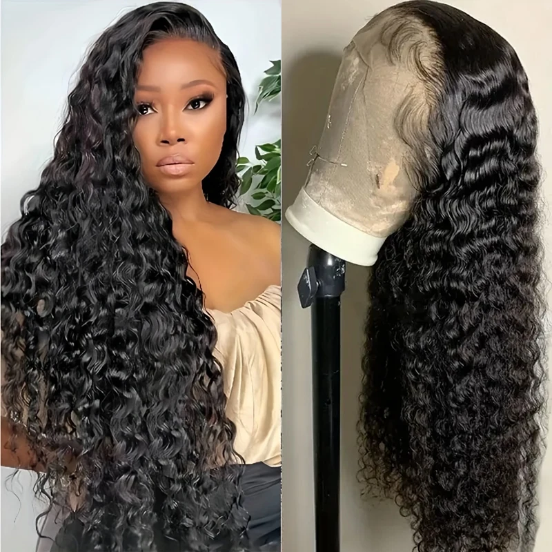 Loose Deep Wave Lace Front Peruca de Cabelo Humano para Mulheres, Brasileiro, Natureza, Glueless, 4x4 HD, 13x4