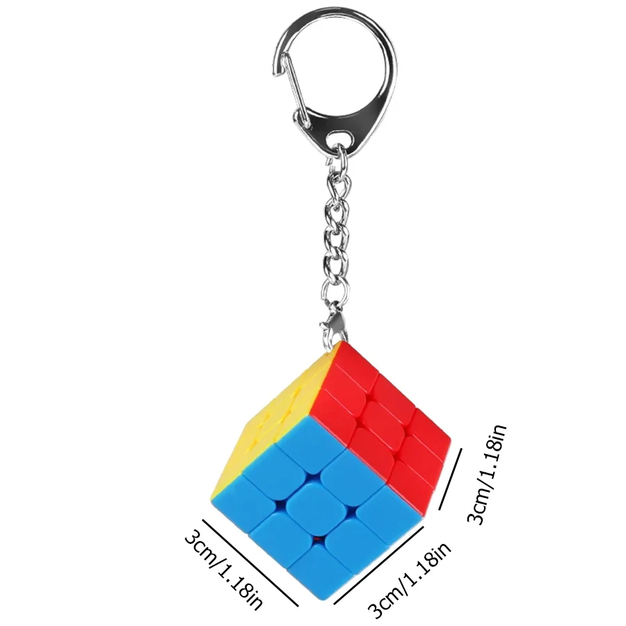 Mini Magic Cube Keychain Rings, Magic Cube、Magic Tower 3x3x3 Key Ring, Decoration, Ornament High Quality Toys Party Gifts