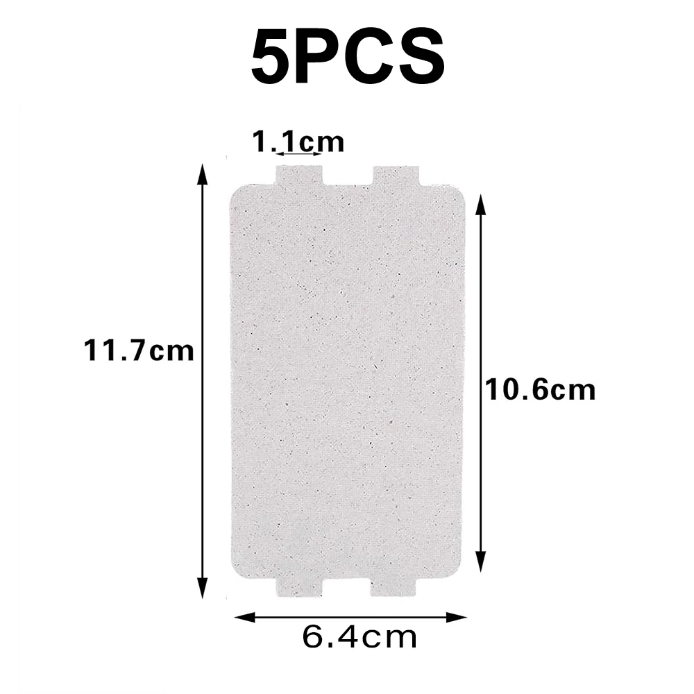 

5 Pcs Microwave Oven Mica Plate 11.7*6.4cm Microwave Oven Mica Plate Heat Insulation Microwave-Oven Protection Accessories