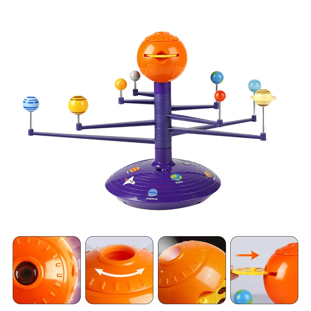 

1Pcs Kids Educational Solar System Projection Voice Orrery Interactive Learning Gift for Children Space Cognition Development