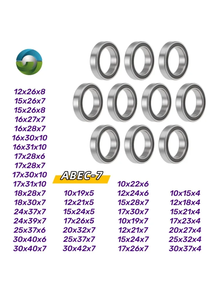 AliExpress NONE 10pcs 17286 163010 16277 163110 15267 16287 17287 18287 18307 24377 30406 25376 2RS Bearings Rubber Sealed Bicycle Ball Bearing