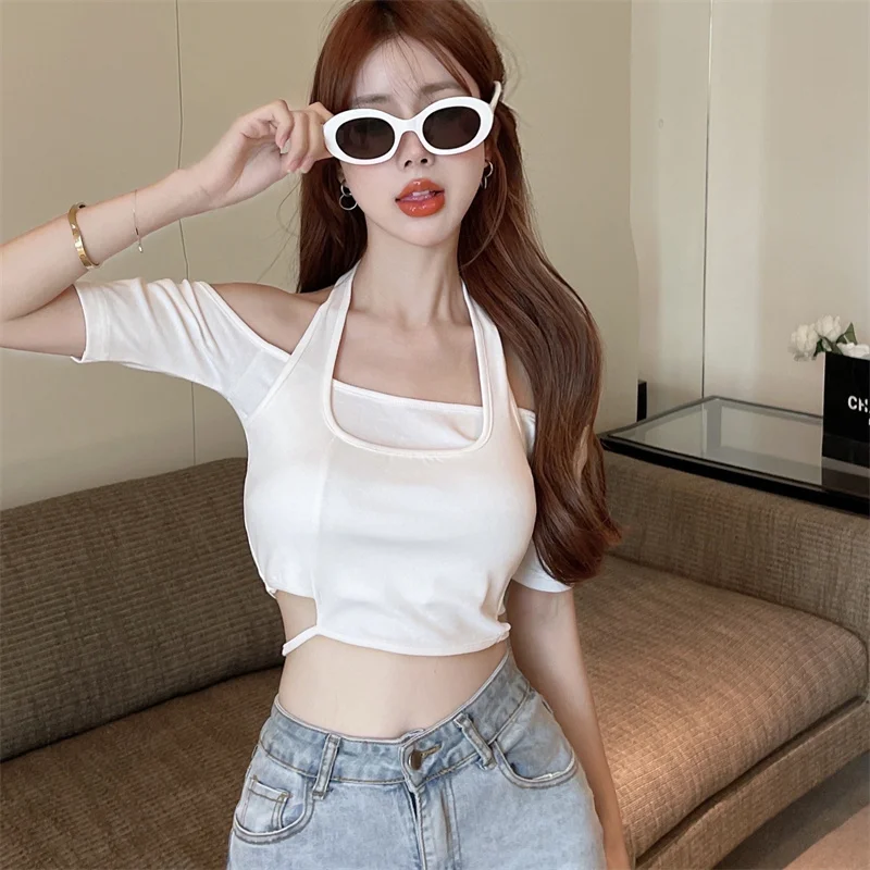 

Футболки с коротким рукавом женские шикарные Harajuku готические эстетические винтажные удобные хлопковые дышащие свободные летние топы большого размера