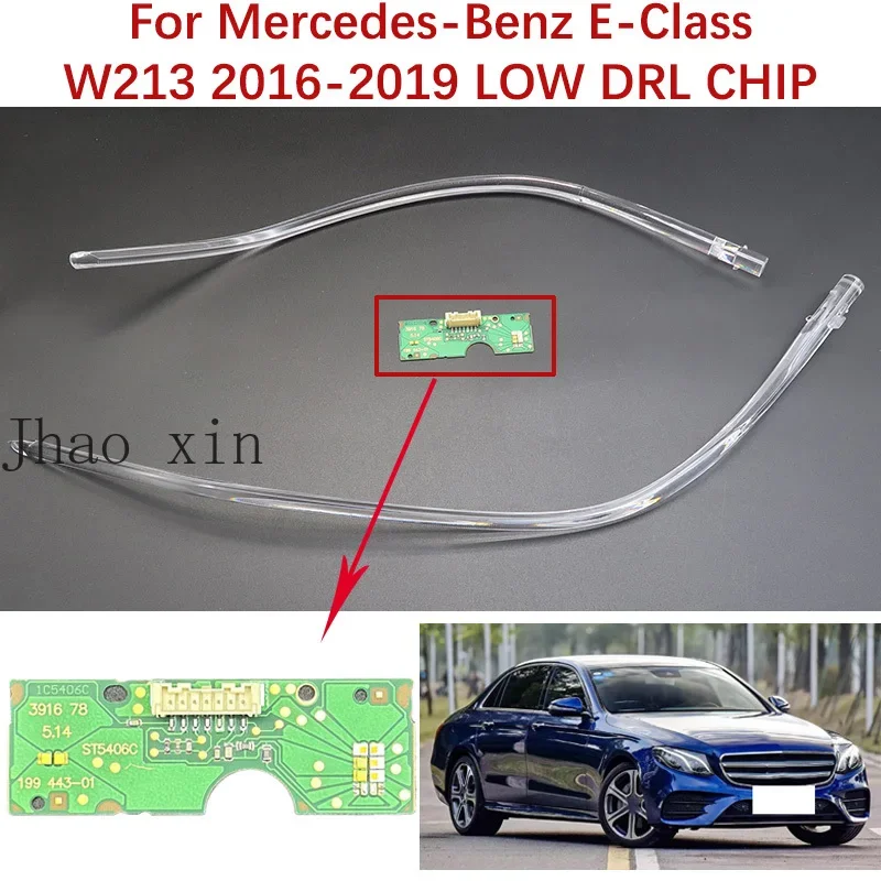 Für Mercedes‑Benz E‑Klasse W213 2016-2019 LOW E200 E220d Weiße Autoscheinwerfer DRL CHIP Lampenröhre Ballast Angel Eyes Leiterplatte – Detail 1