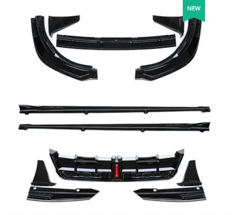 For Toyota Camry 2018 2019 2020 2022 2023 ABS Black Front Bumper Lip Rear Diffuser Side Skirt Spoiler Cover Body Kit