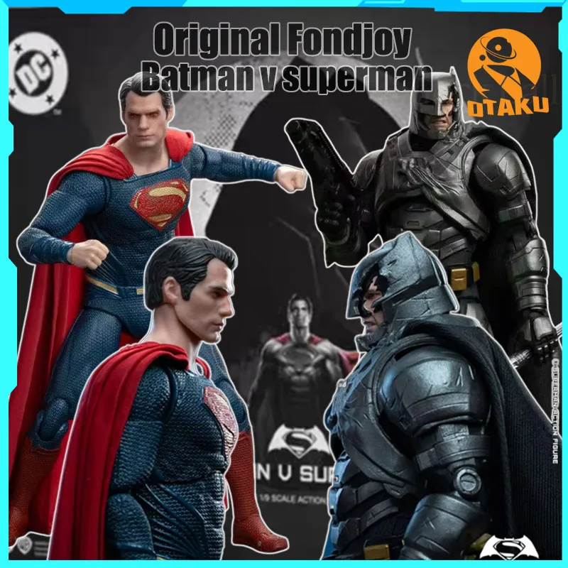 

New Original Fondjoy Bvs Figure Set Armored Batman Battle Damaged Superman Action Figures 1/9 Batman V Superman：Dawn Of Justice