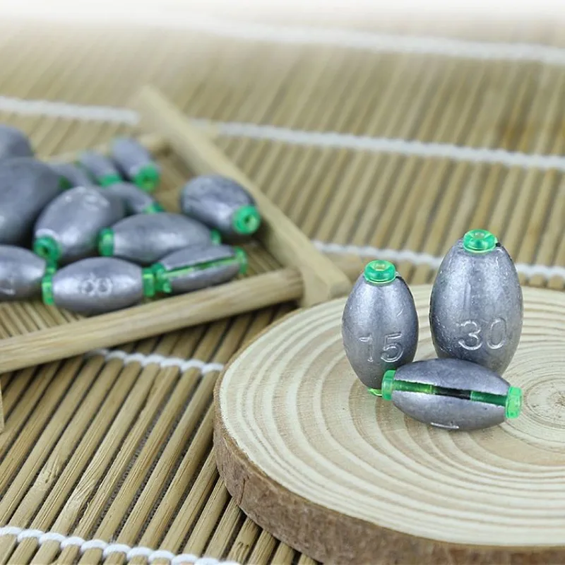 5PCS Olive Form Blei Platinen 15/20/30g Angeln Ausrüstung Floß Angeln Laufen Herz Hohl Set brücke Fern Casting – Detail 6