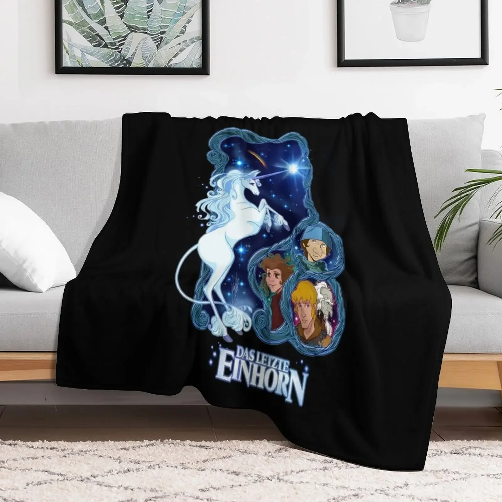 Das letzte Einhorn - German Throw Blanket Warm Sleeping Bag Bed linens Blankets