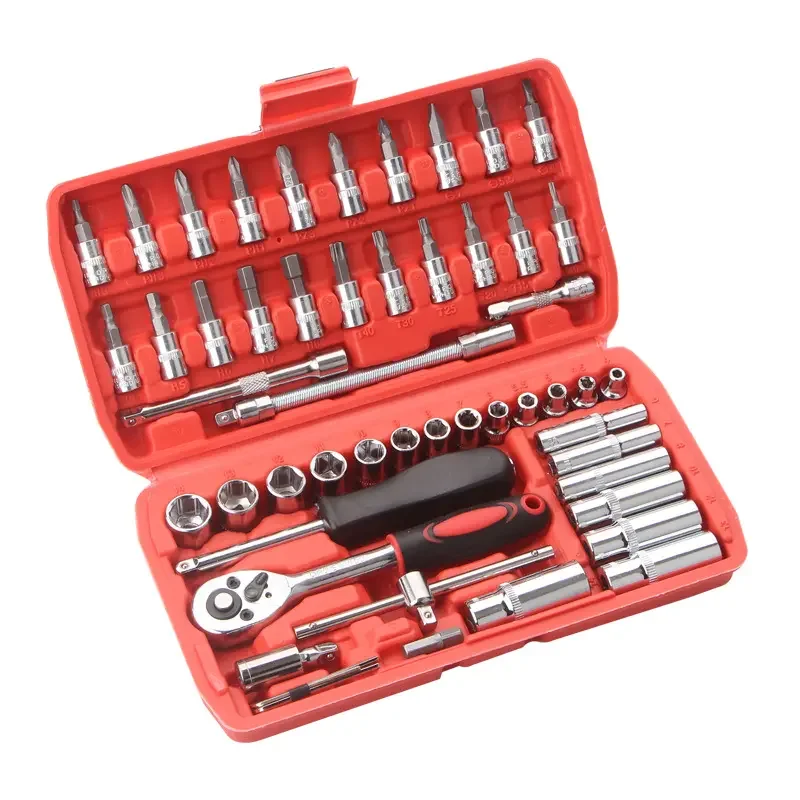 

Combination 53 Pcs Car Repair Tool Box Mixed Tool Kit Hand Socket Ratchet Wrench Tool Sets