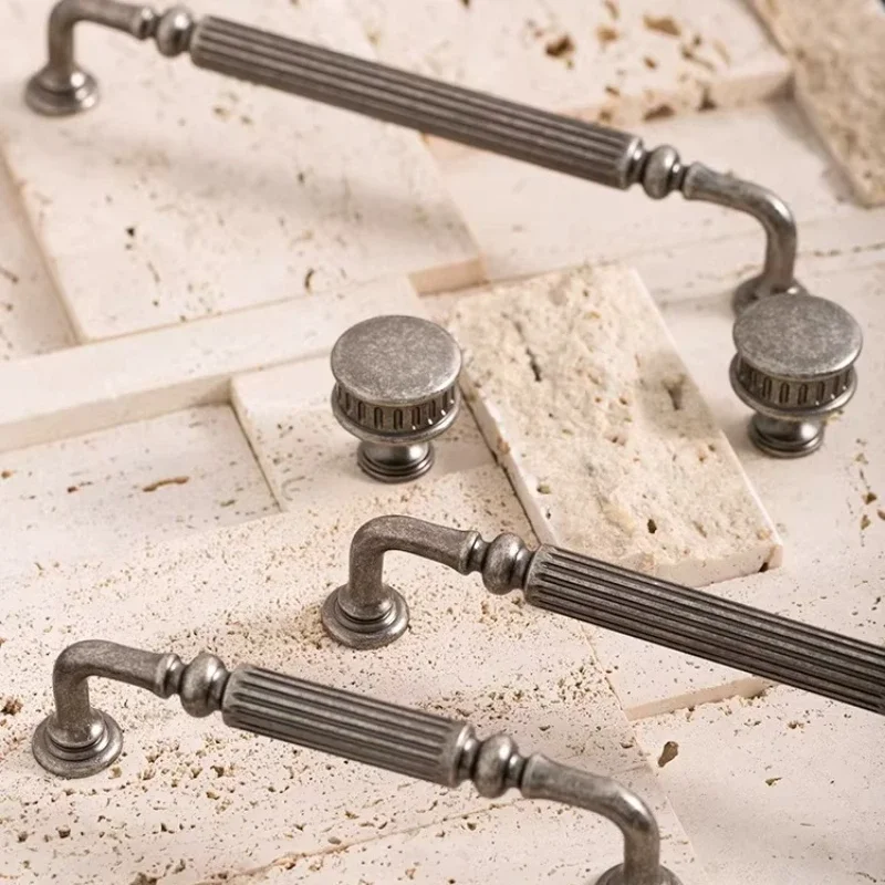 Dressers Drawers Closet Pulls Storage Handleds Shoe Cabinet Vintage Bedroom Door Knob Ancient Silver Matte Kitchen Cabinet Knobs