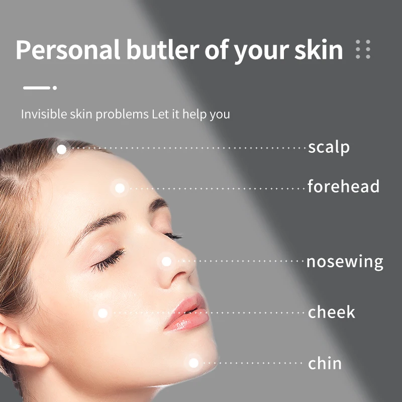 Analyseur facial portable pour les soins de la peau, machine de diagnostic du cuir chevelu, EAU de cheveux, détecteur de caméra, analyse de test de caméra qualifiée ale