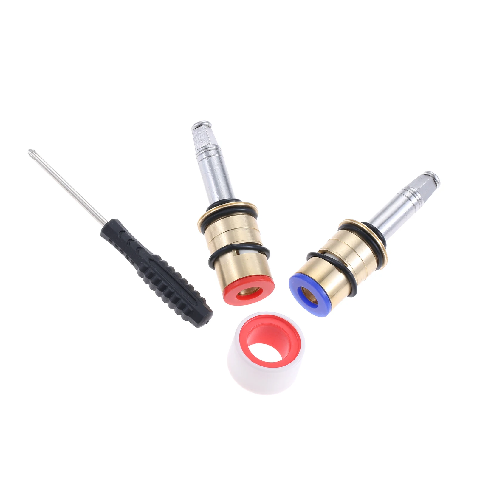 

1Set 1/4-Turn Cold & Hot Ceramic Faucet Cartridge Kit Faucet Valve Cores Replacement Part For 1-099XKJKABNF 1-100XKJKABNF