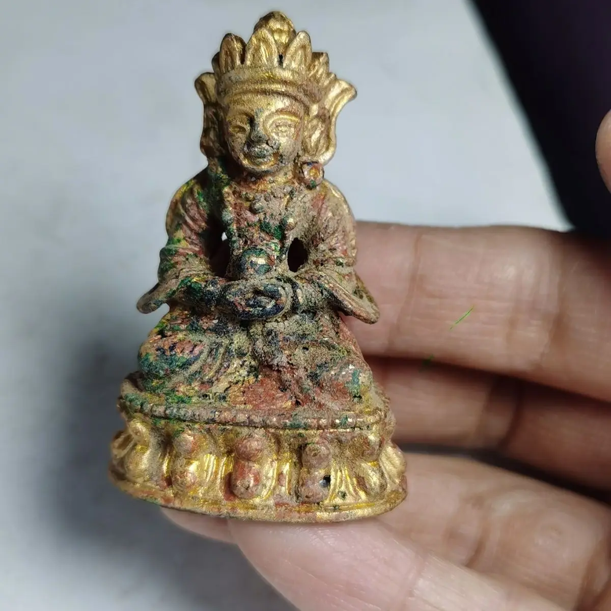 Amitayus Buddha Tibetan Pocket Buddha Ornament Decoration Tea Pet Figurines Desk Decor Accessories