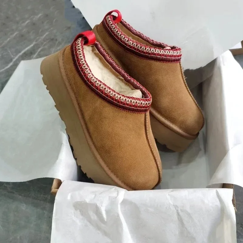 

2026 Winter Platform Boots Woman Slippers Casual Shoes Snow Boots Fur Keep Warm Luxury Flat Super Zapatos Mujer Size 35-41