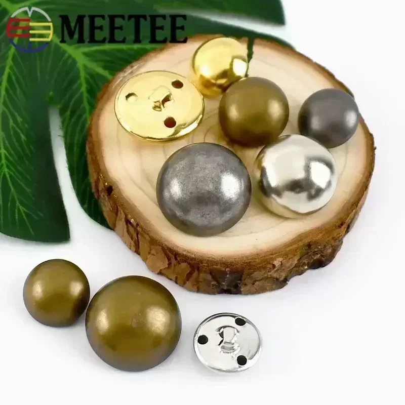 50Pcs Metal Buttons Antique Silver Copper Mushroom Button 15-25mm for Jacket Suit Shirt Coat Decoration Buckle Sewing Accessory