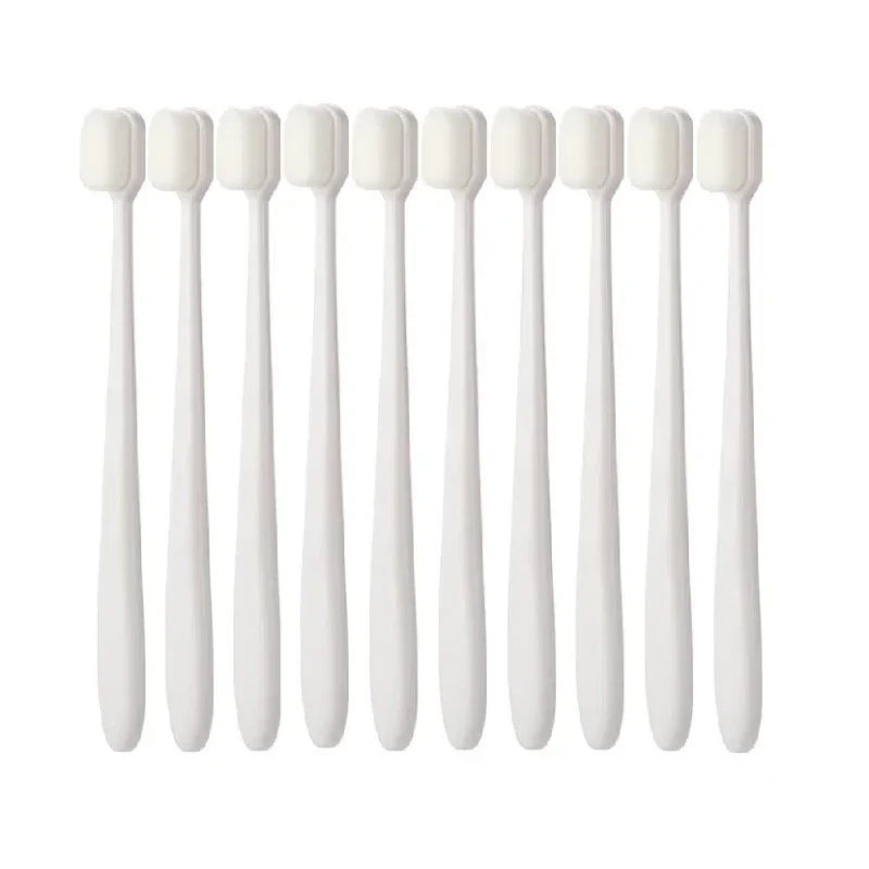 10 قطعة/المجموعة فرشاة الأسنان مليون نانو الخشن متناهية الصغر الكبار فرشاة أسنان الأسنان التنظيف العميق الأسنان العناية بالفم فرشاة السفر المحمولة #6