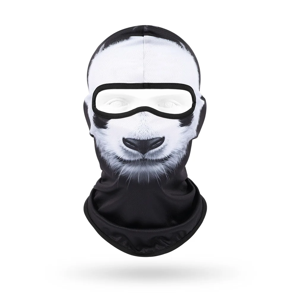 

Outdoor Sunscreen Balaclava Hat 3D Animals Pattern Printed Full Face Mask Breathable Unisex Outdoor Neck Head Face Protection