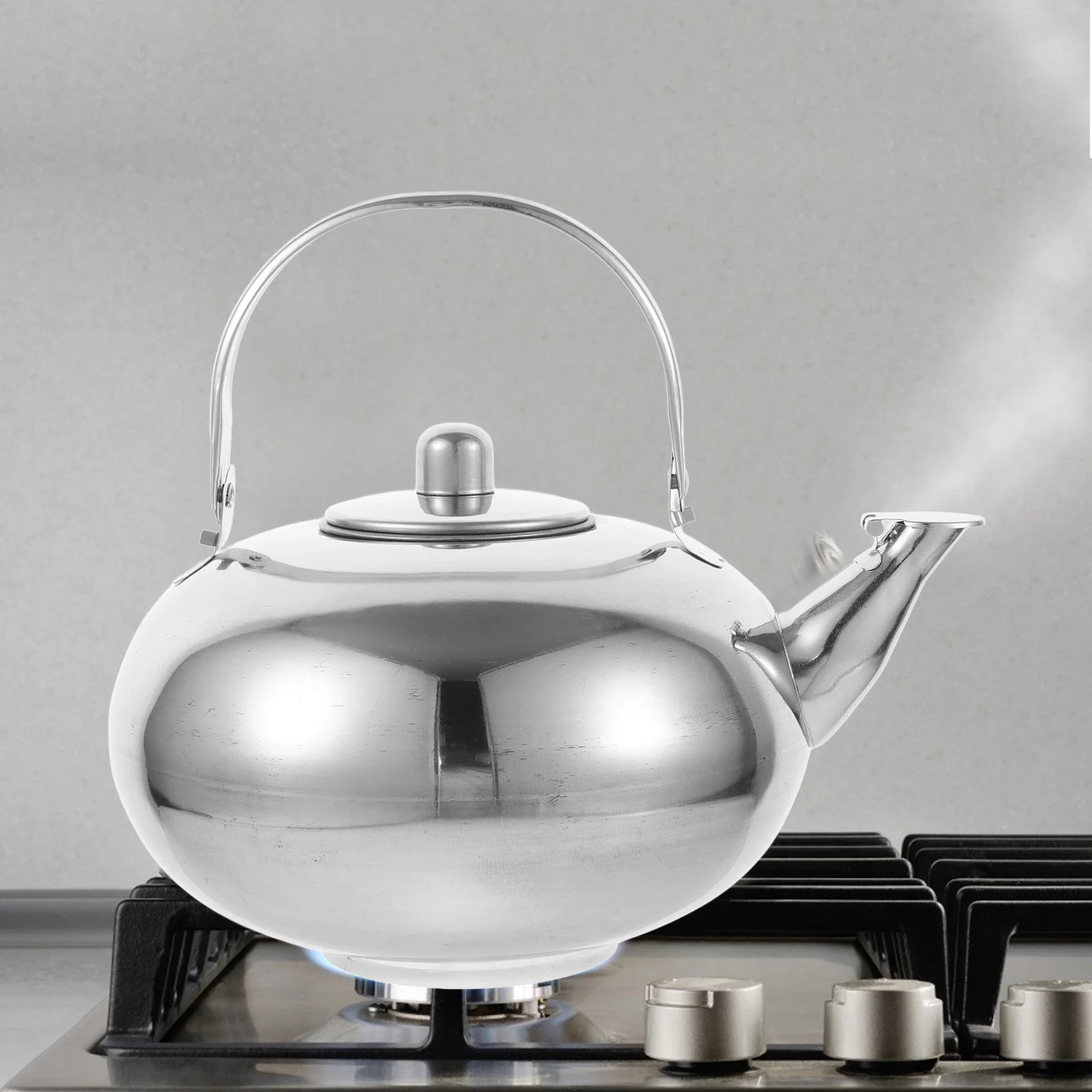 

Stainless Steel Tea Kettle Stovetop Whistling Design For Gas Induction Electric Cooktops With Infuser Hot Water Pot