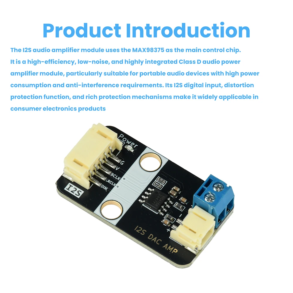 MAX98375 I2S Audio-Verstärkermodul mit KI-Chat-Lautsprecher für Arduino ESP Künstliche Intelligenz KI-Chat-Lautsprechermodul – Detail 8