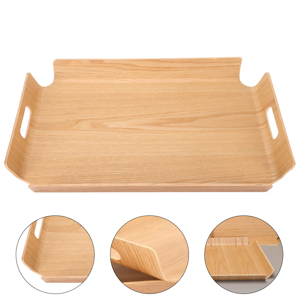 Wooden Bread Pan Cake Serving Tray Pizza Board Jewelry Vintage Trays With Handles Bamboo Bowl