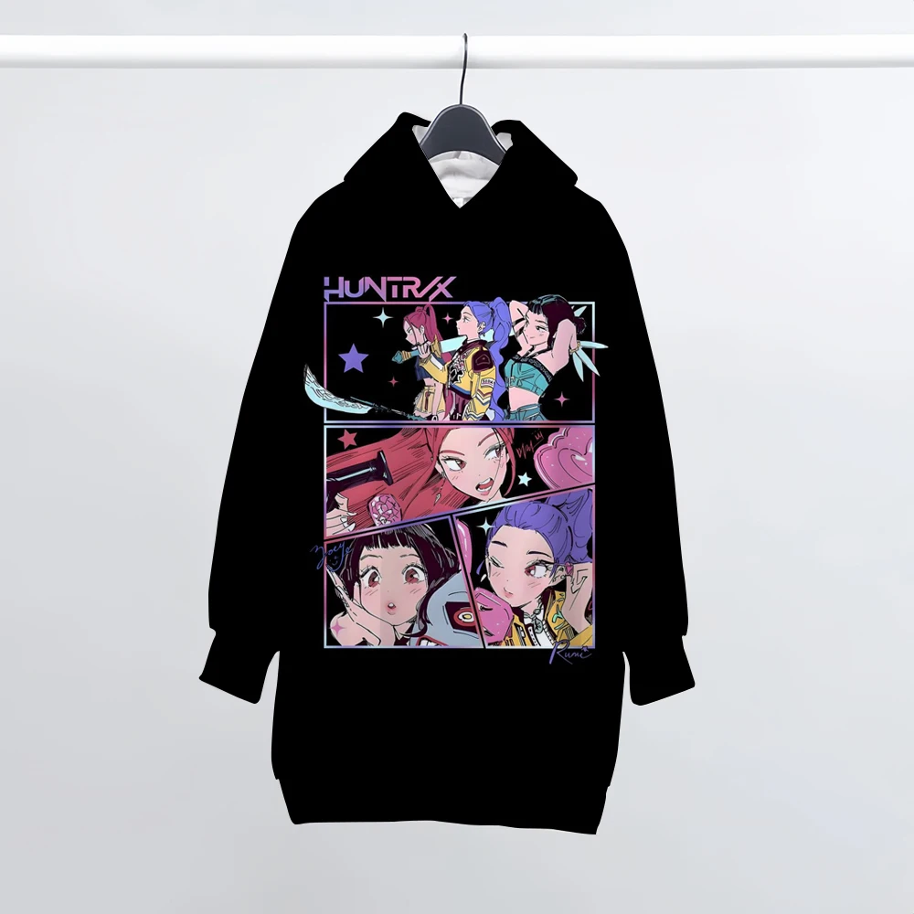 الأطفال فستان بقلنسوة فيلم شعبي KPop شيطان الصيادين طفل 3-12 سنة معطف بنين بنات بلايز الربيع الترفيه بلوزات الملابس #2