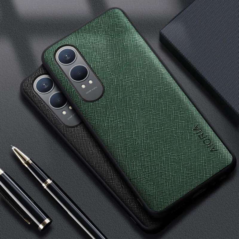 Case for Oneplus Nord CE 4 3  2 lite   funda cross pattern Leather cover Luxury coque for Nord ce4  case  Cover