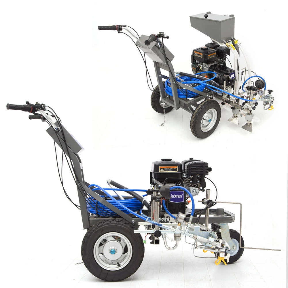 آلة وسم خطوط الطريق ذات كفاءة تقنية متقدمة جديدة مع مضخة ومحرك للمكونات الأساسية سهلة الصيانة