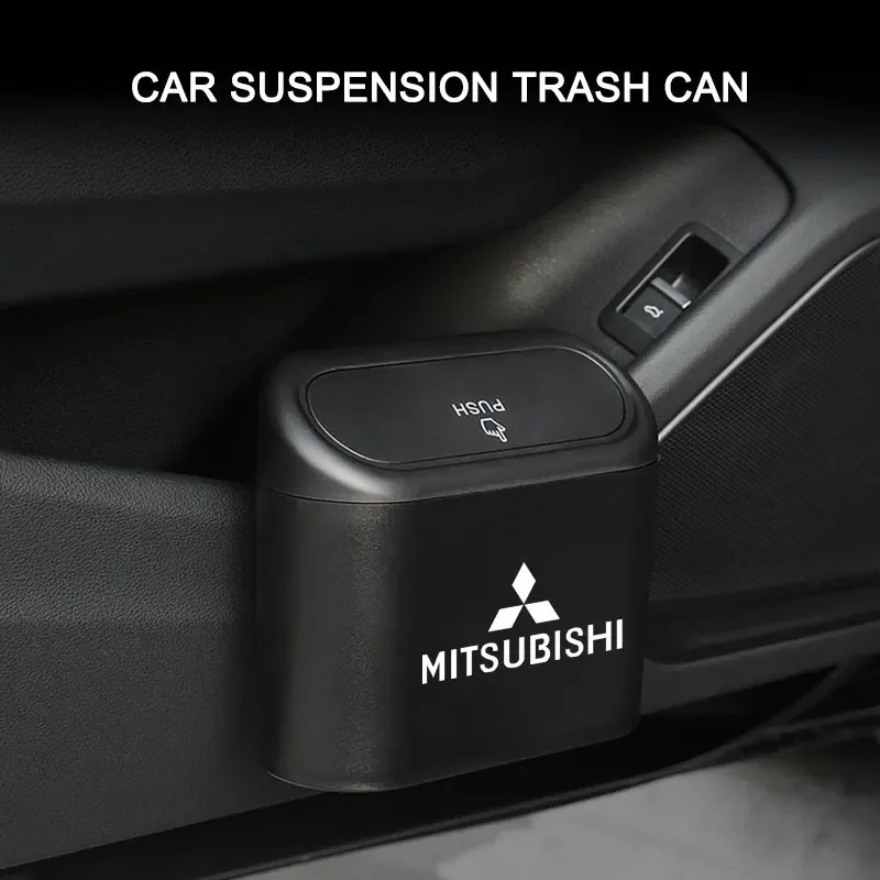 Car Trash Can Storage Box Vehicle Multifunctional Garbage Dust Case For Mitsubishi ASX Lancer Pajero Outlander L200 EVO Lancer