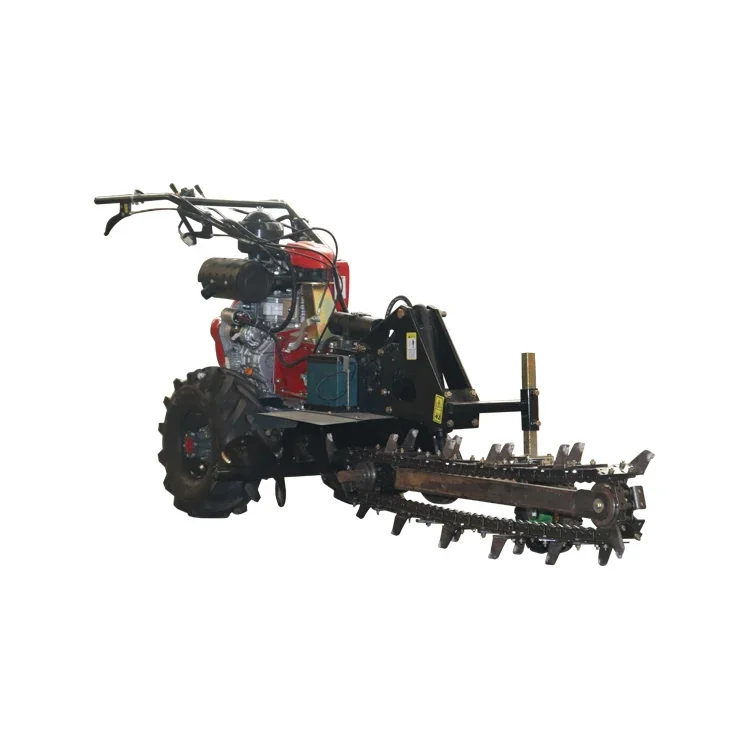【Hot】SDJG 15HP Trencher with Chain Saw Ditching Trenching Machine Mini Trencher Machine