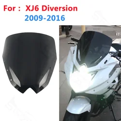 For Yamaha XJ6D XJ6 XJ 6 Diversion 2009-2016 Windscreen Windshield Wind Deflectors Front Glass Black Transparent Gray 2010 2011