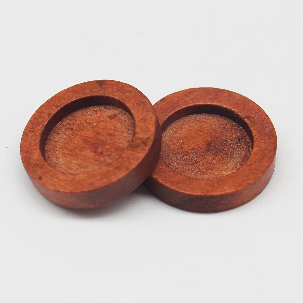 20pcs Wooden Pendant Trays 12mm Round Bezel Blanks for DIY Jewelry Making Craft Supplies
