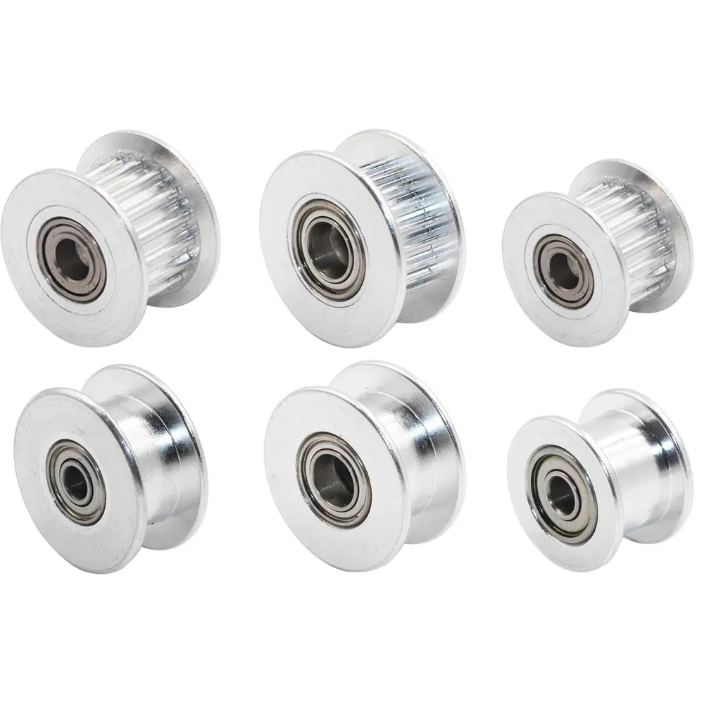 GT2 Pulley 16/20 With Teeth Pulley 16/20Teeth OR Without Teeth Timing Gear Bore 3/5mm for 2GT Belt Width 6mm