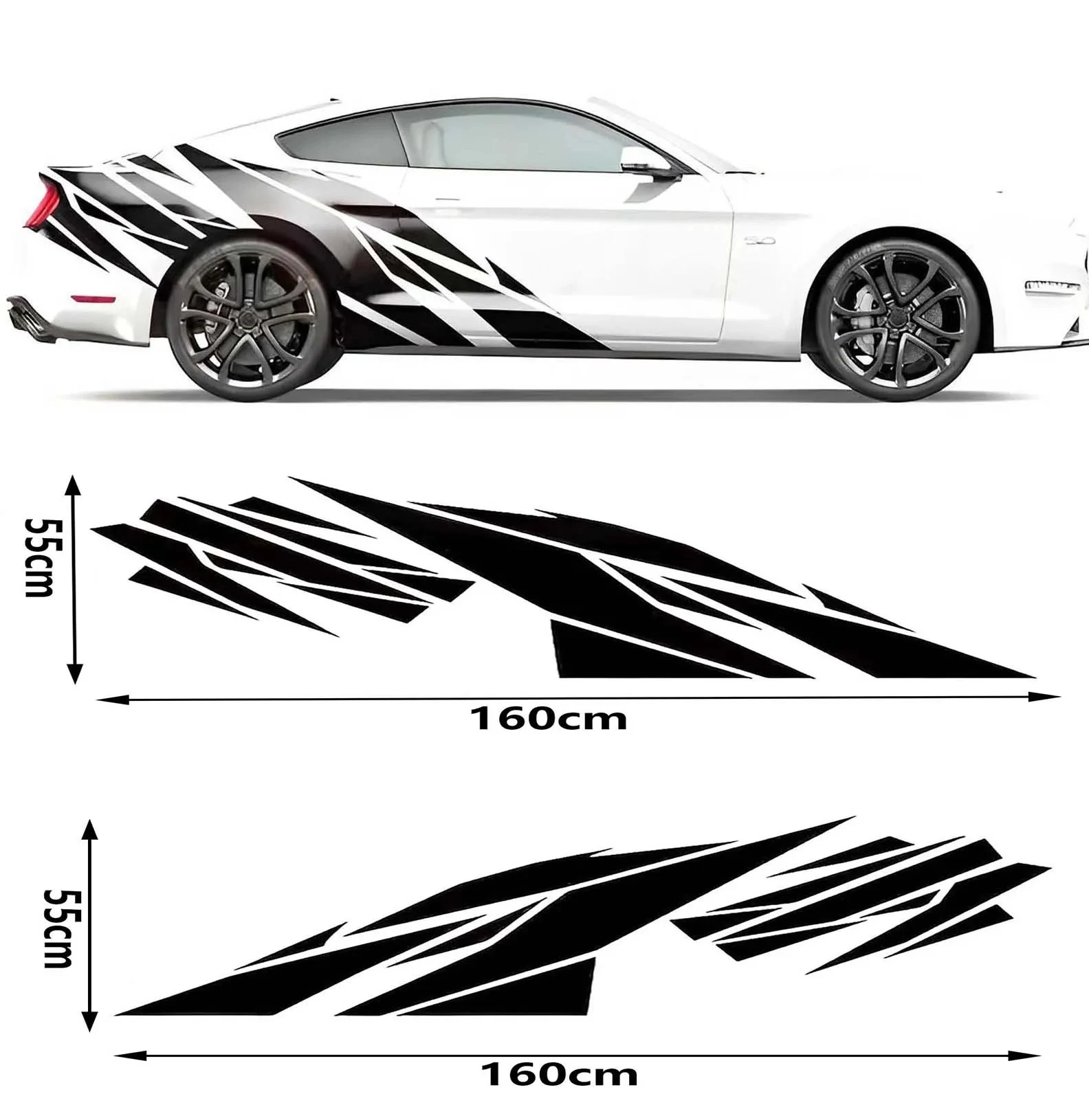 

1Pc Vinyl Stickers For Car Side Decor Graphic Tunning Decals Trendy Outdoor Sports Style Car Body Sticker