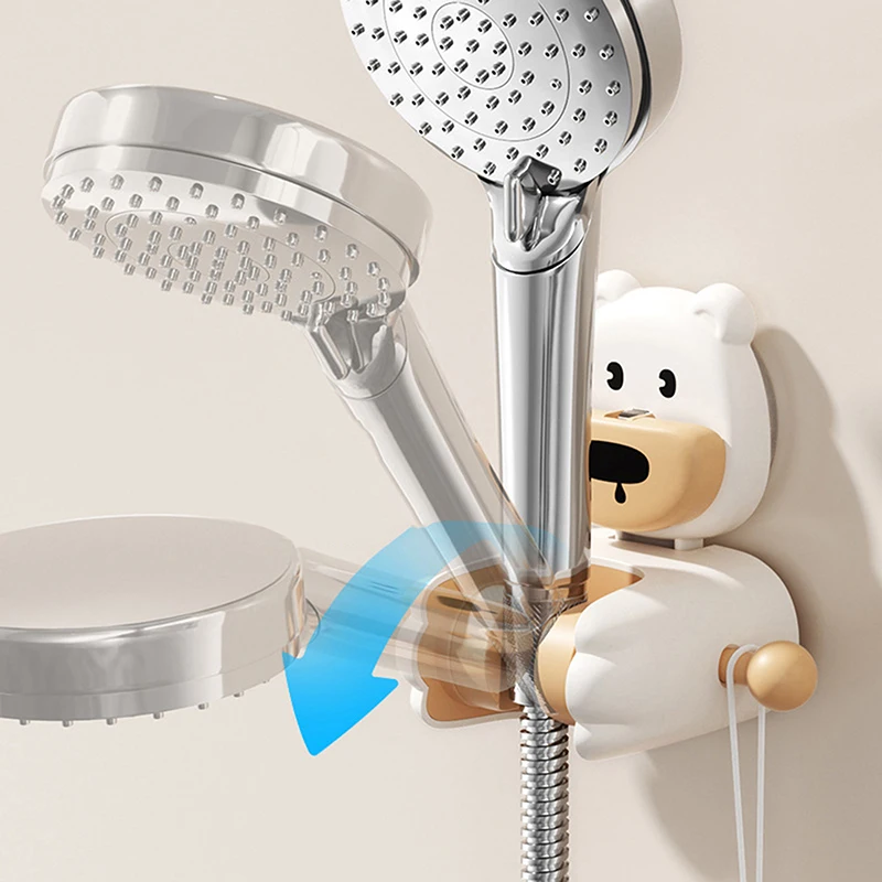 Soporte para cabezal de ducha de dibujos animados, cabezal de ducha con ventosa, soporte de ducha ajustable adecuado para familiares y niños, 1 ud.