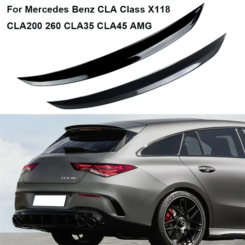 

Glossy ABS Rear Trunk Lid Spoiler Wing For Mercedes Benz CLA Class X118 CLA200 260 CLA35 CLA45 AMG Car tail Roof Trim Splitter