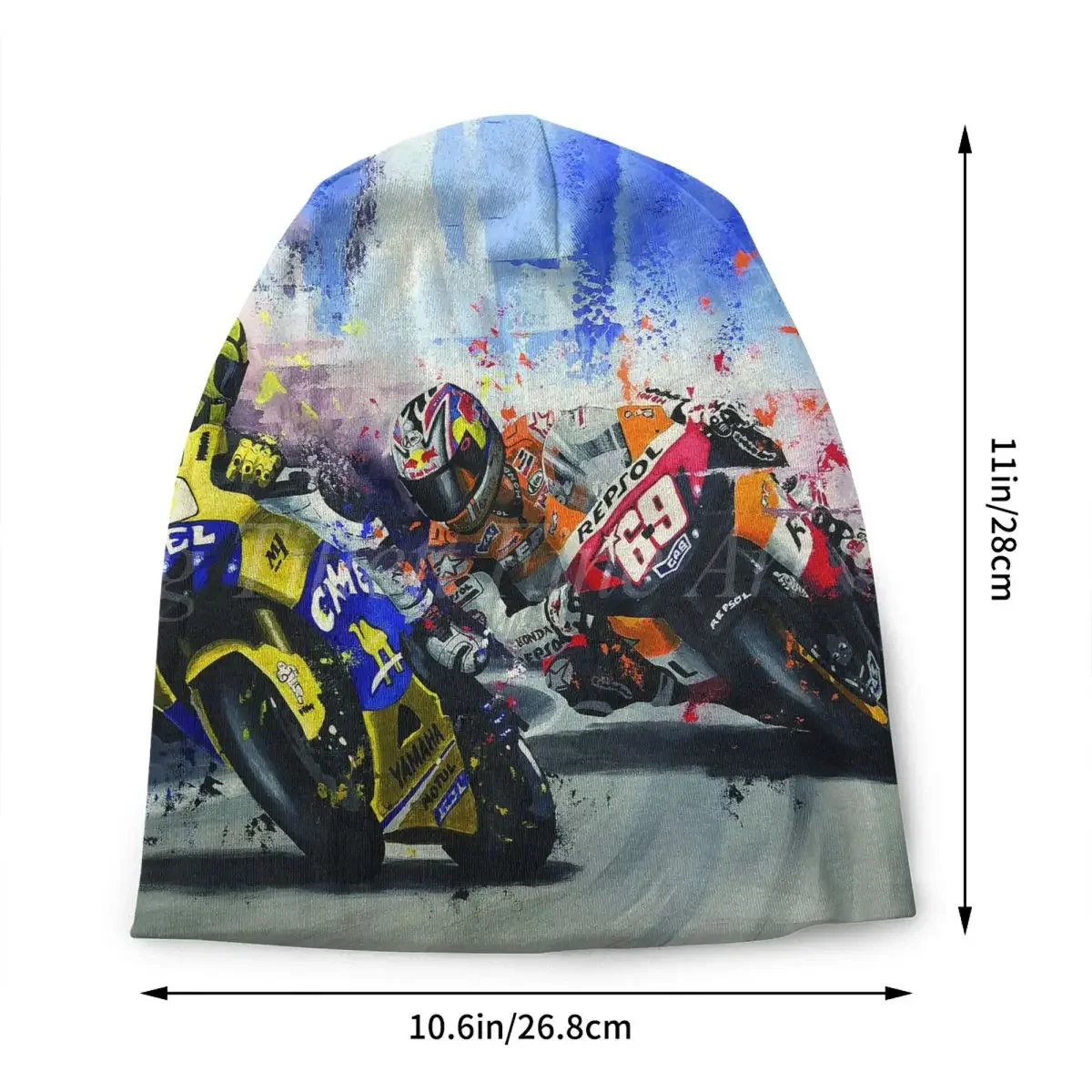 Motorcycle Racing Rossis Skullies Beanies Caps Unisex Winter Warm Knitted Hat Men Women Cool Adult Bonnet Hats Outdoor Ski Cap image 2