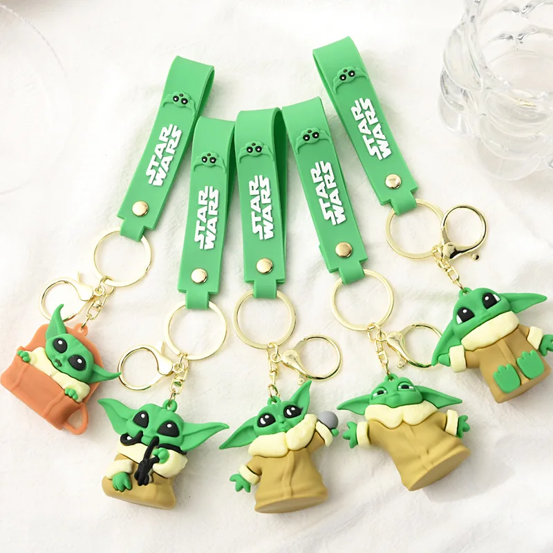 

Брелки для ключей из фильма «Звездные войны» в новом стиле — мандалорские товары, Малыш Йода, брелок для штурмовика, подвески, декоративные принадлежности