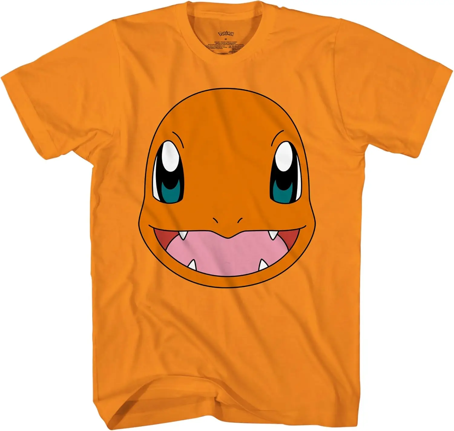 

Футболка для взрослых Pokemon Big Face Charmander Pikachu Squirtle Bulbasaur Psyduck Snorlax Eevee