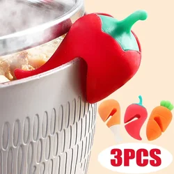 1Pcs Silicone Pot Lid Anti-spill Rack Heat-resistant Anti-Overflow Stoppers Pot Cover Lifter Holder Creative Kitchen Tool Gadget