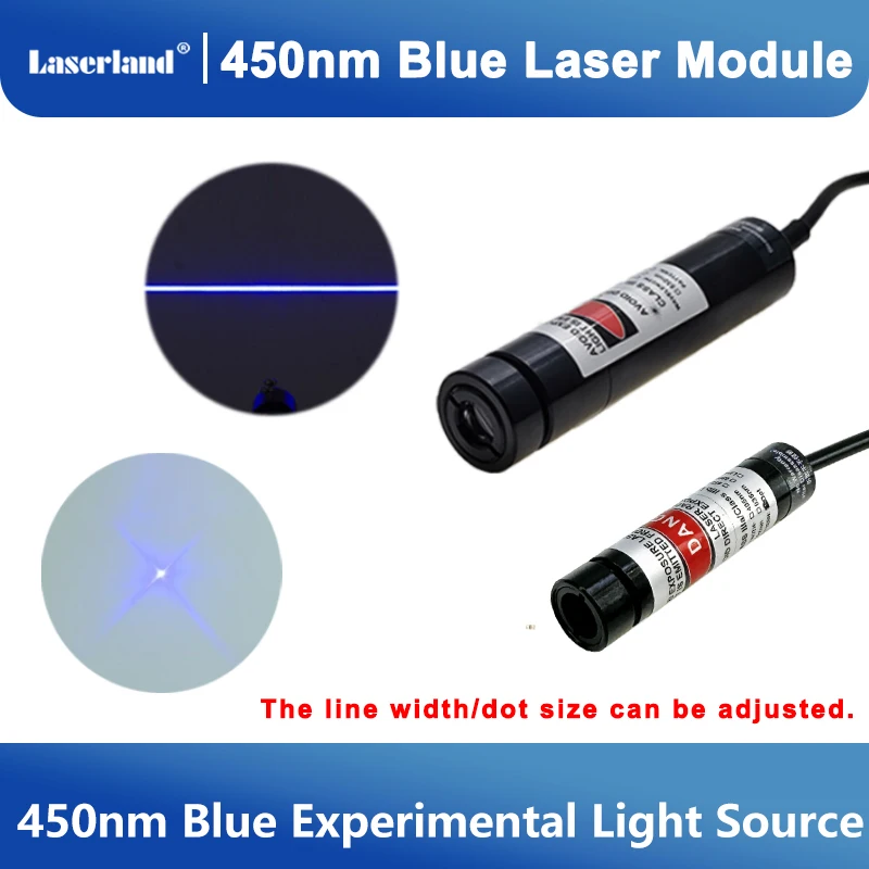 450nm 20mW 50mW 80mW 100mW 150mW Blue Dot Line Laser Module for Optical Experiment Alignment